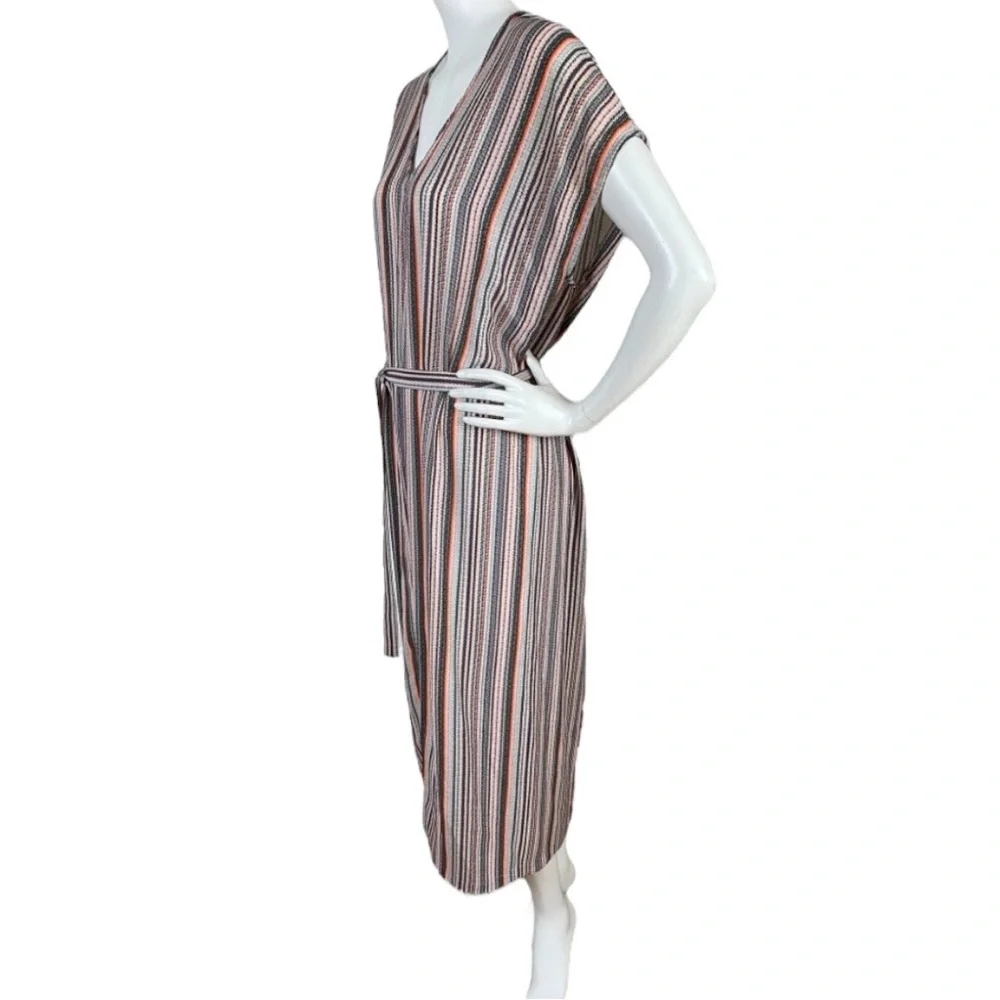 dRA Antropologie Boho Midi Pullover Multicolored Striped Sleeveless Dress Small - Picture 4 of 16